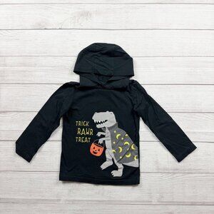 Carter's Kids Halloween Hoodie Shirt Dinosaur "Trick Rawr Treat" Long Sleeve 4T